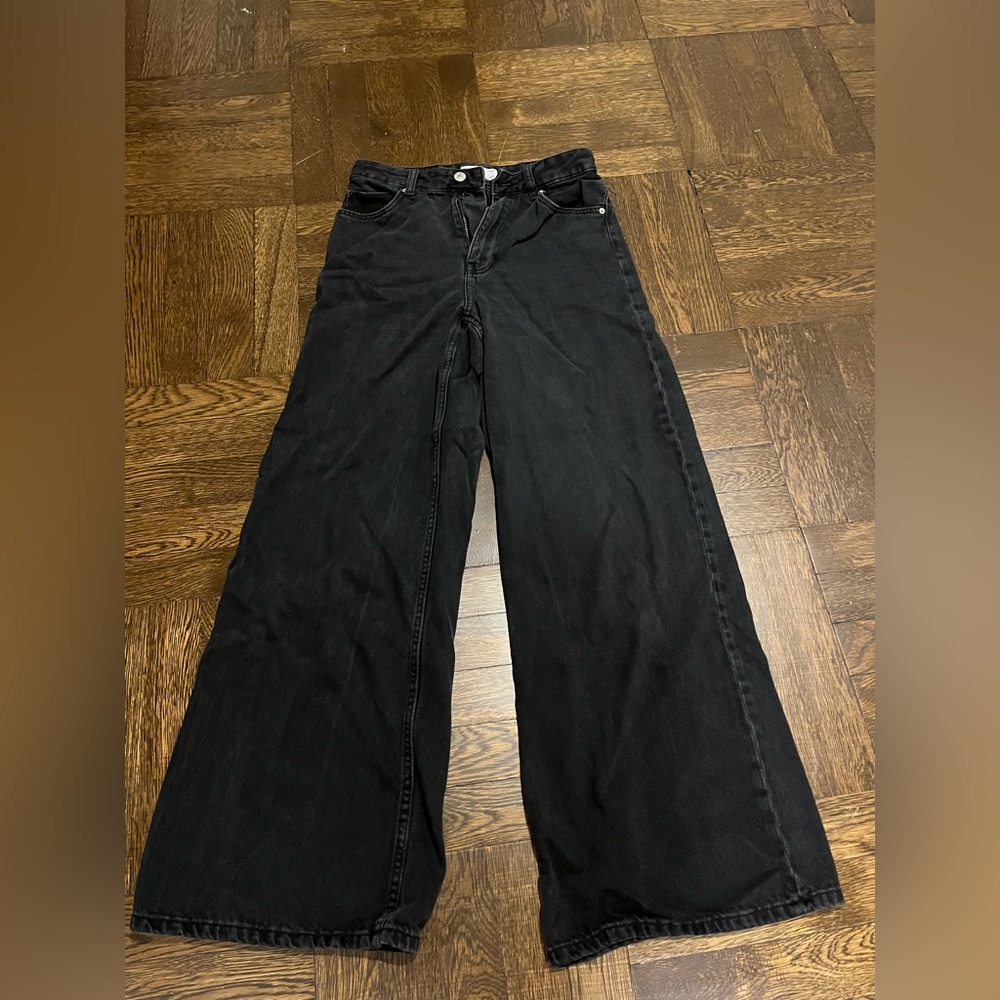 Bershka Black Wide Leg Jeans - Size US 4